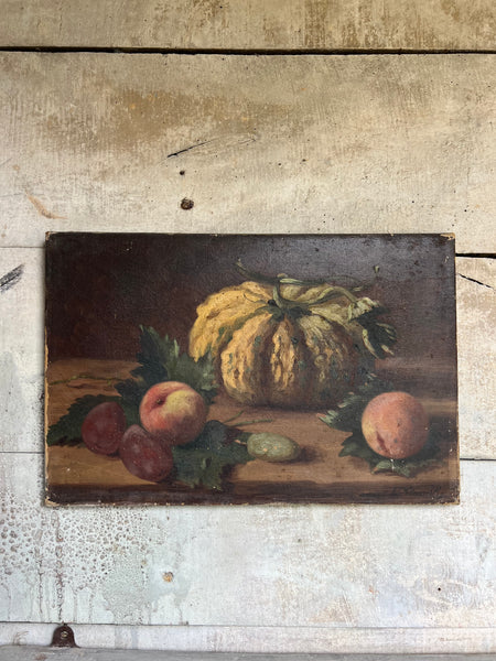 Pumpkin & Fruit Oil Painting on Canvas