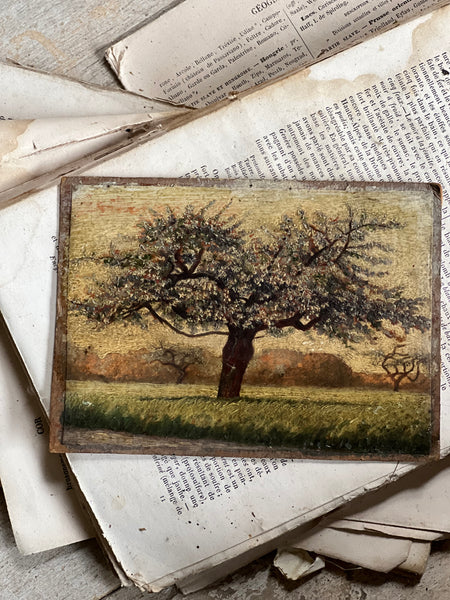 Antique French Tree Painting