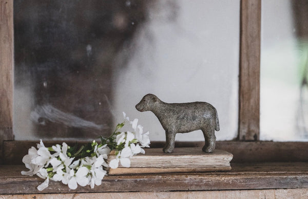 Sweet Vintage Wooden Sheep (Large)