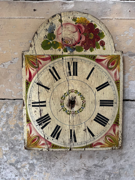 Rustic Vintage Hand Painted Clock Face