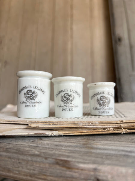 Vintage Mini Sarreguemines Pharmacy Pot