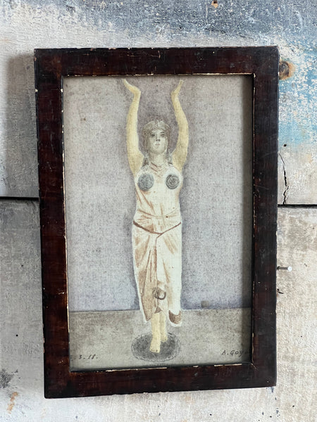 Beautiful Framed French Painting 1918