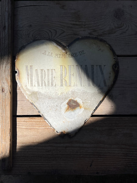 Vintage French Rustic Memorial Heart