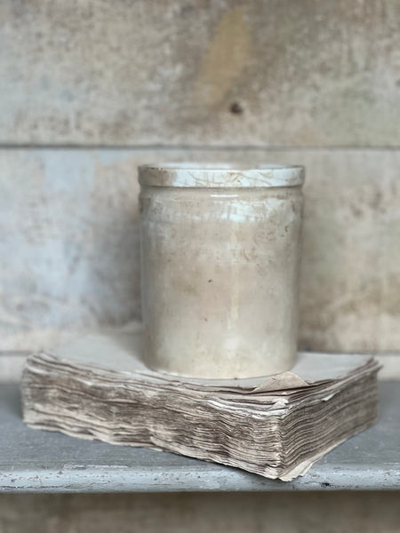 Antique Ironstone Confiture Pot