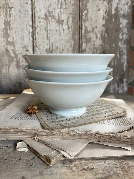 Crisp White Vintage French Bowls