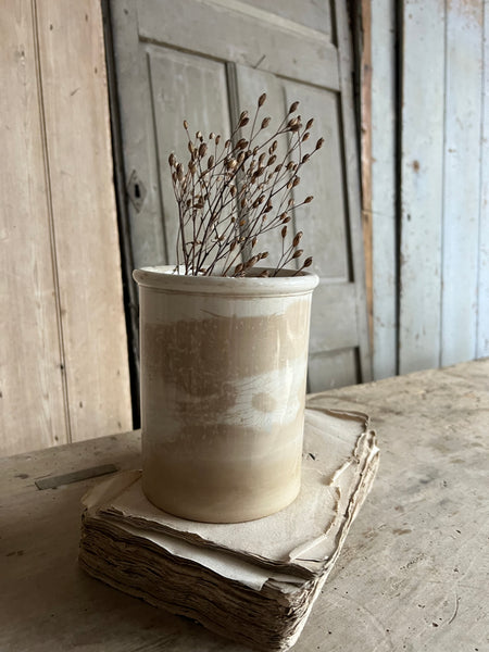 French Creil Et Montereau Crazed Pot