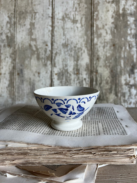 Small Digoin Bright Blue Cafe au Lait bowl