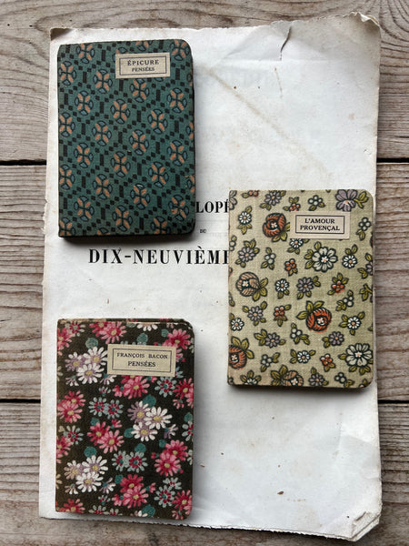 Miniature Fabric French Books for Styling