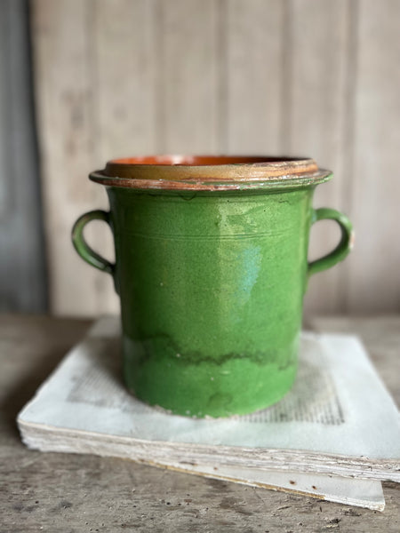 Provençal French Green Handled Pot