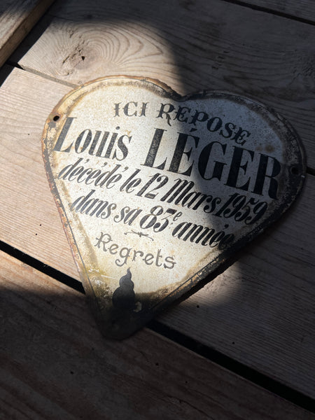 Vintage French Rustic Memorial Heart