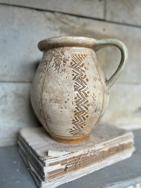 Vintage French Floral Pot