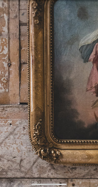 Antique French Oil Painting
