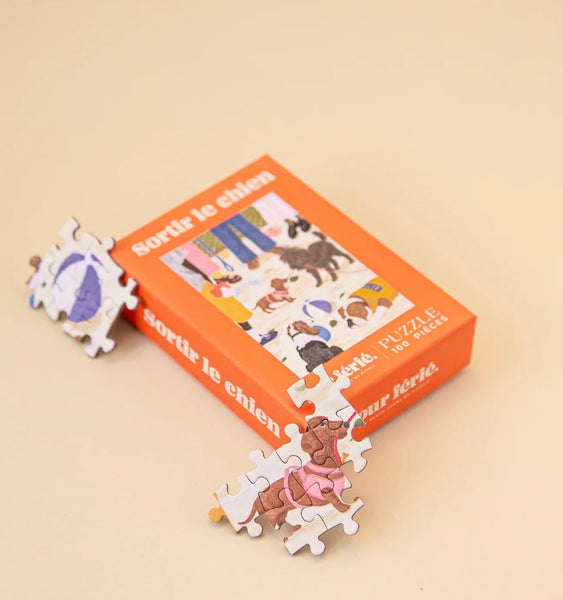Jour Férié Walking the Dog - 100-piece mini puzzle