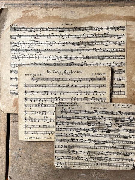 Collection of French Vintage Music Sheets