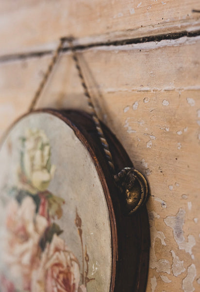 Sweet Painted Floral French Tambourine