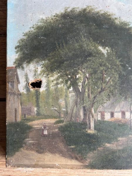French Landscape Oil on Canvas