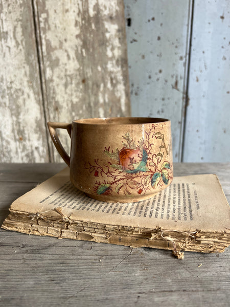 Floral Rustic Crazed Cup