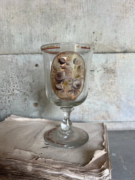 Handpainted Antique French Rummer