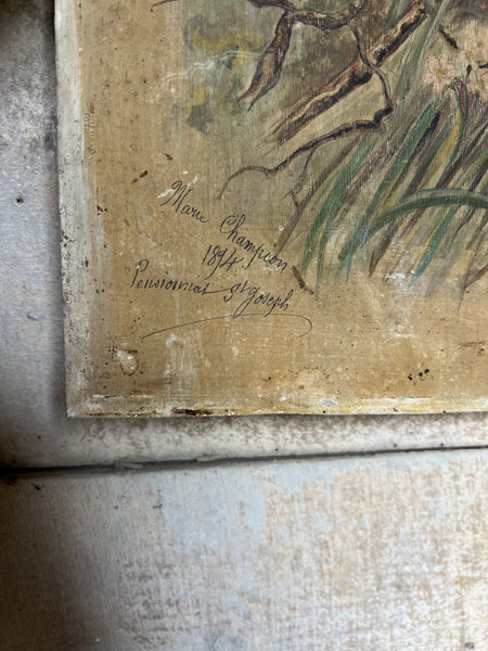 Antique Bird Painting 1894