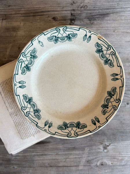 Beautiful French Floral Transferware Plate