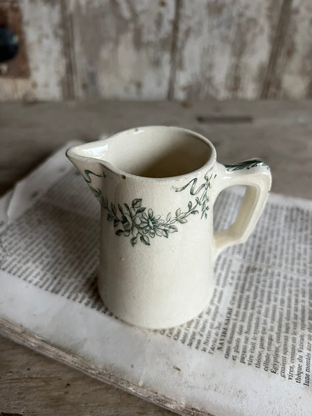 Small Vintage French Transfer Jug