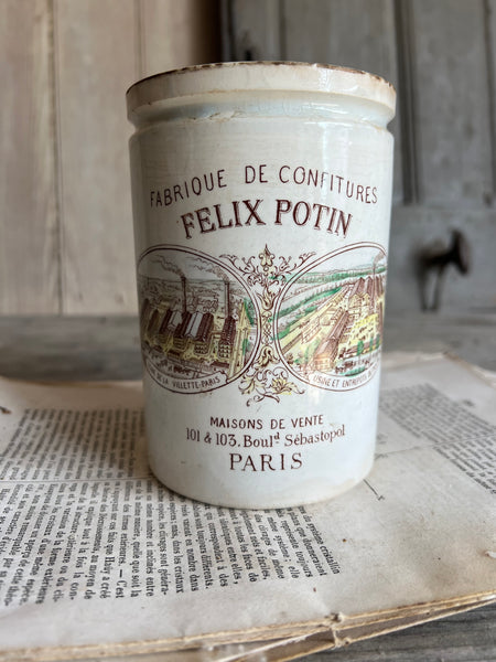 Large Vintage French Felix Potin Jar