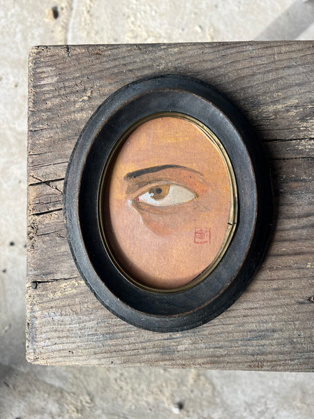 Antique Small French Eye Painting