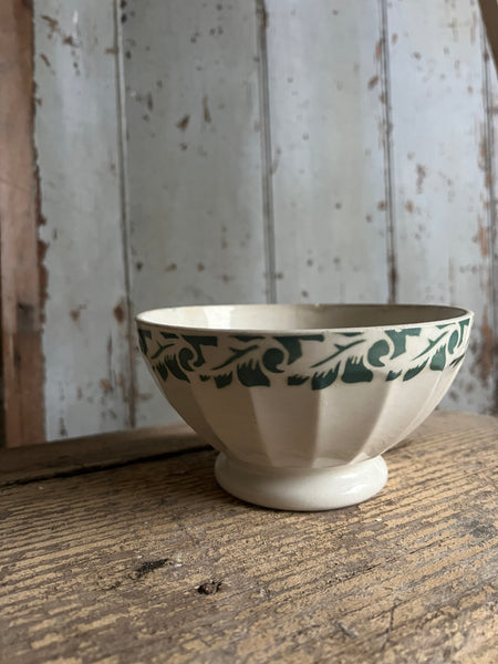 French Floral Stencil Cafe au Lait bowl