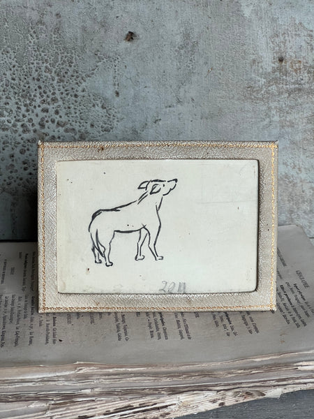 Sweet Framed French Dog Sketch