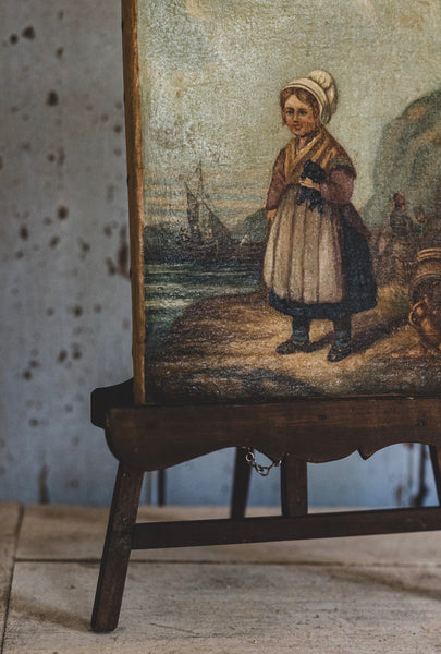 Beautiful Antique Oil On Canvas