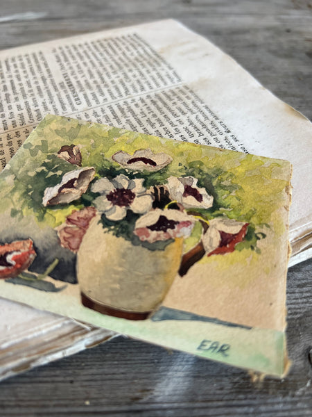 Beautiful Vintage Floral Watercolour