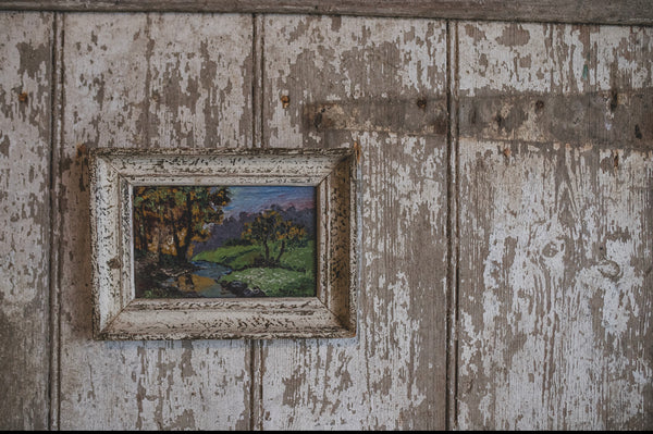 Framed French Oil Landscape on Board