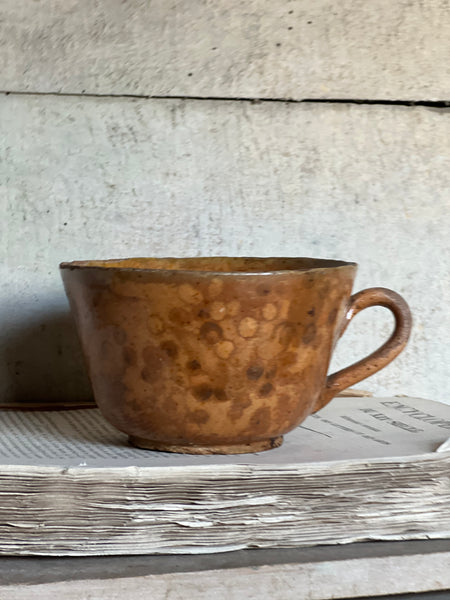 Antique French Earthenware Cup