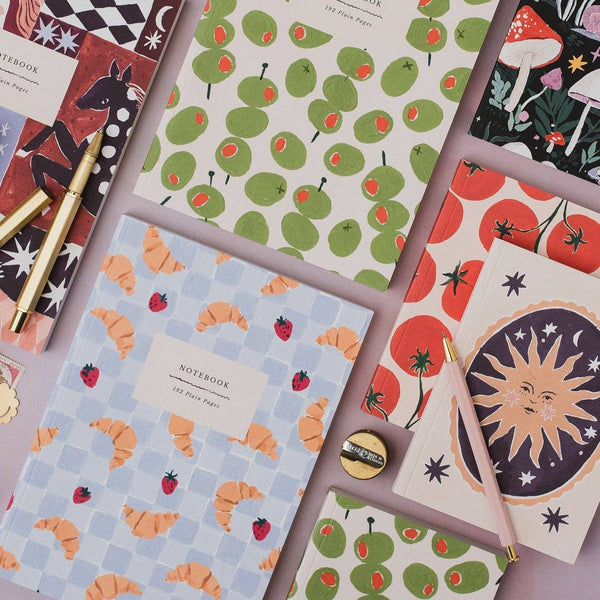 Croissant Cafe Notebook | Blank Page Journal | Notebooks