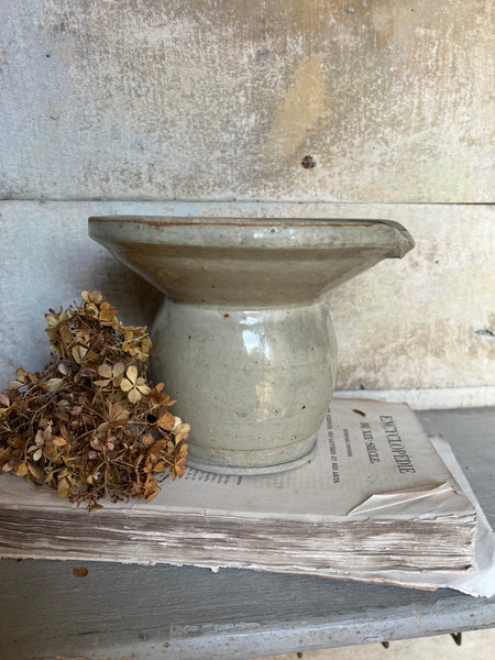 French Vintage Wide Neck Stoneware Pot