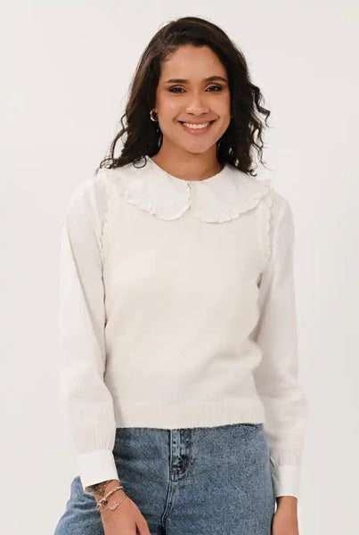 Saige by Nomads Frill Peter Pan Collar Shirt