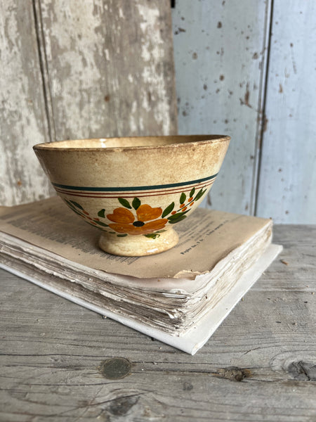 Buttery Striped Floral Cafe Au Lait