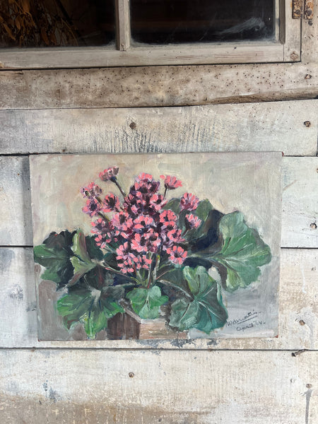 French Floral Oil on Canvas
