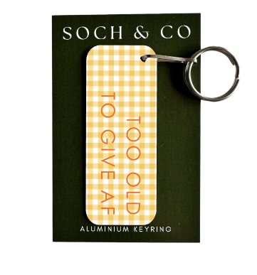 Too old to give AF gingham keyring