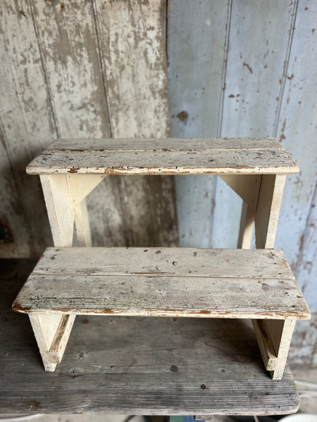 Large Vintage Rustic French Steps