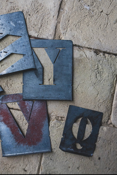 Joblot of Vintage Letter Stencils