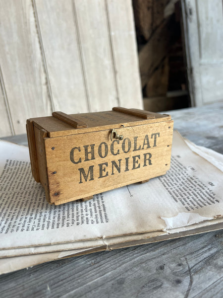 Small Vintage Chocolat Menier Crate Box