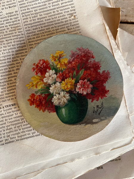 Super Sweet Brights French Floral Oil on Board