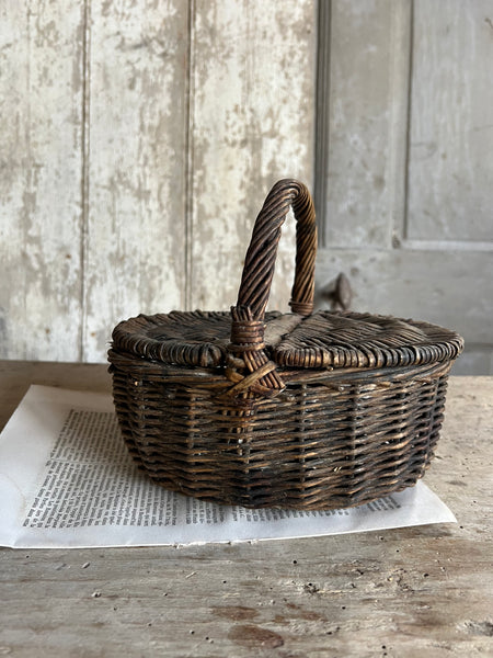 Vintage French Handled Basket