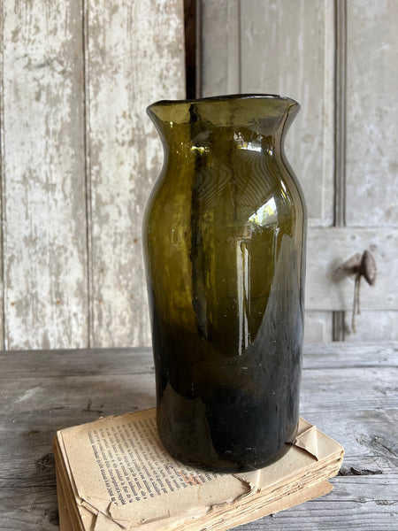 Stunning Green French Vintage Truffle Jar