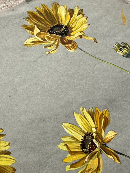 Gorgeous Sunflower Vintage Painting