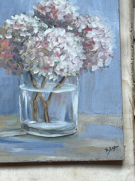 Beautiful French Floral Oil Painting Hydrangeas