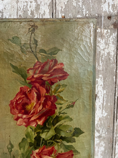 French Floral Oil on Canvas