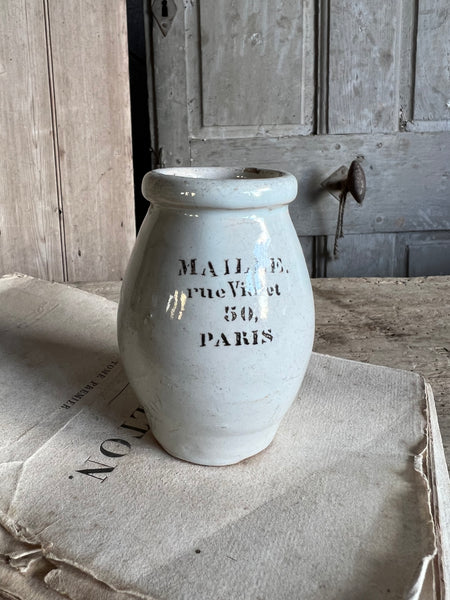 French Stoneware Moutarde Maille Mustard Jar