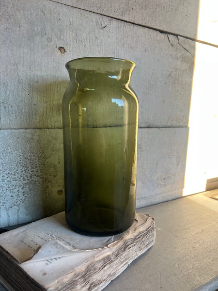 Stunning Green French Vintage Truffle Jar